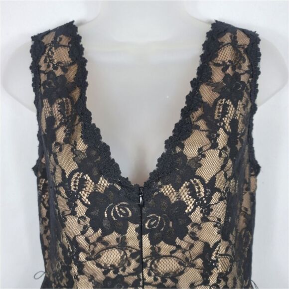 Jessica Howard Black Lace Fit Flare Dress Size 8 - Picture 9 of 13